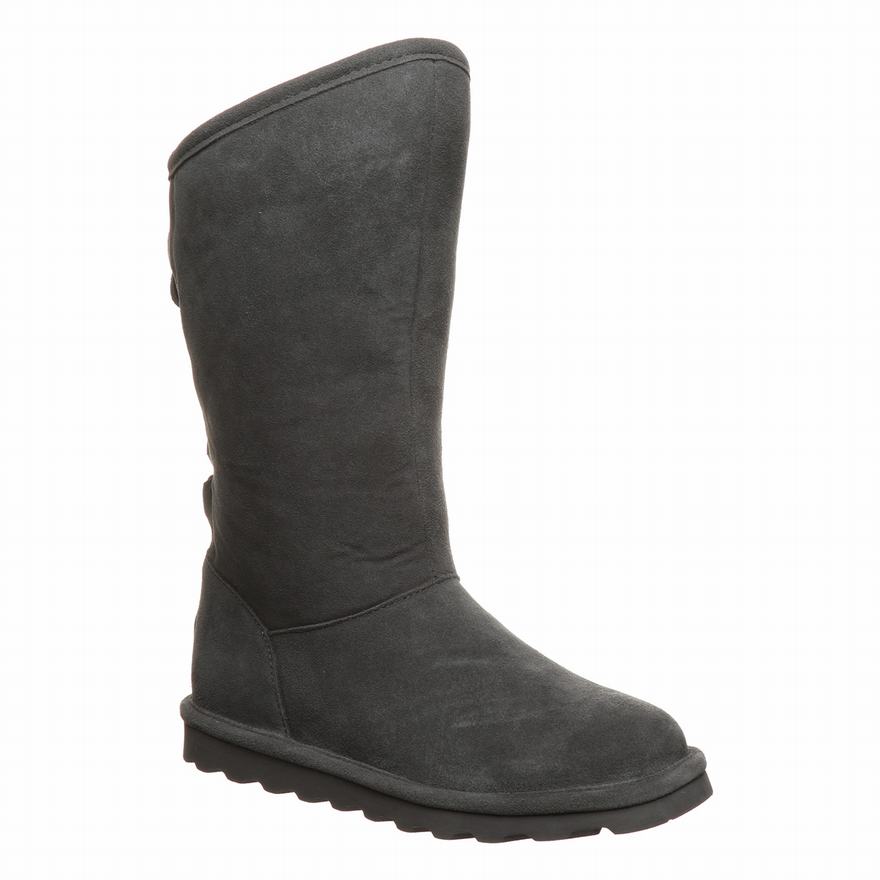 Bearpaw Phylly Tall Boots UK - Women's Boots Deep Grey ||SYJRML-127||